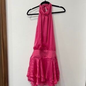 Vibrant Pink Halter Dress